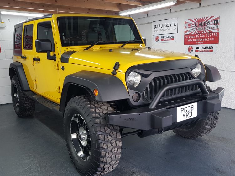 114-Jeep wrangler jk yellow 3,8 petrol auto rust free fresh japanese import 4.5 grade top class	In stock- please quote 114 -only 44000 miles