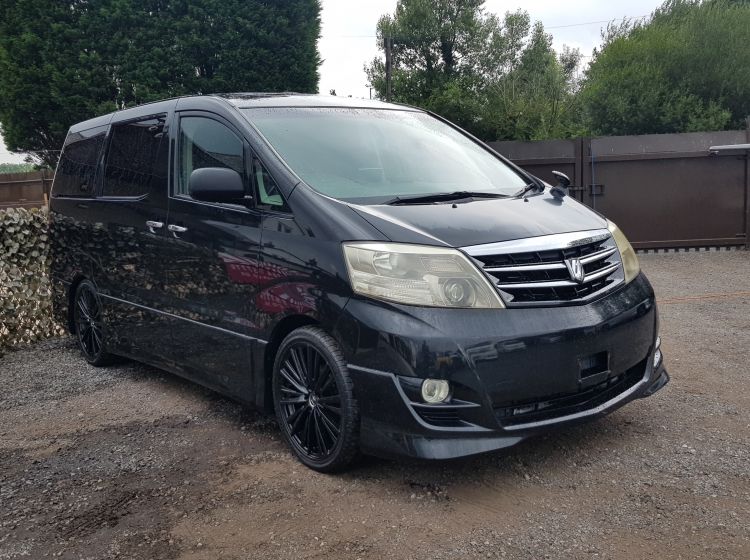 now sold thanks!!!!!Toyota Alphard 2.4 black petrol automatic 8 seater MPV power doors sunroofs refurbed black alloys fresh import please quote 137