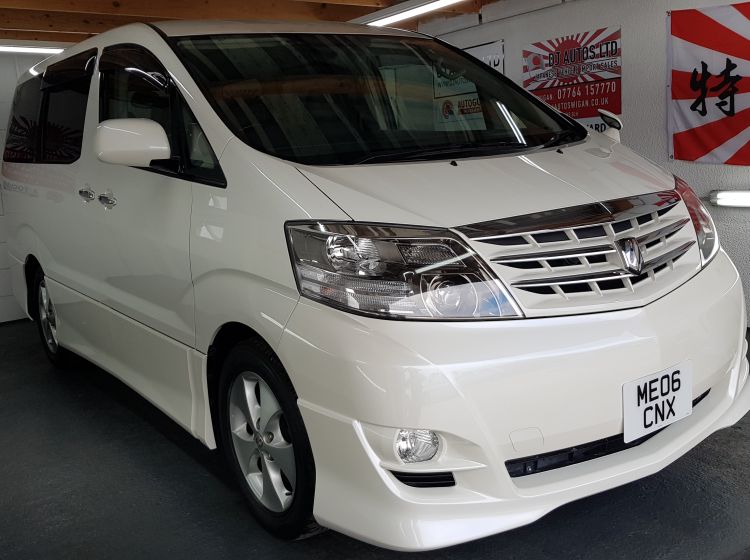 now sold thanks!!!!!Toyota Alphard 2.4 white petrol automatic 8 seater mpv japanese import 2006 ready to go	in stock-grade 4 -please quote 141