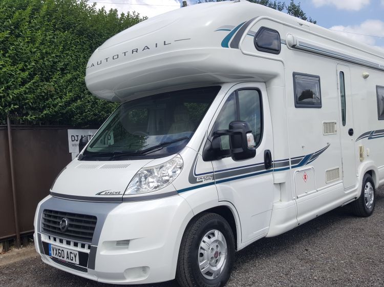 now sold thanks!!!!!!!Autotrail Apachee motorhome 2.3 diesel 6 berth 4 seat belts 60 reg 2010 -new timing belt kit and full service and 4 excellent tyres