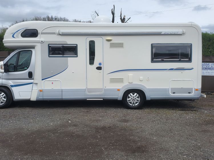 autotrail scout motorhome 6 berth 4 seatbelts u shape lounge lots extras 2010 -just arrived- ready soon- 1 prevoius owner