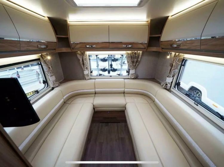 now sold thanks!!!!!!!BESSACARR 596 motorhome automatic 6 berth 6 belts u shape lounge drop down bed self leveling system fitted roof aircon unit 2019	excellent condition px and finance 12 months warranty