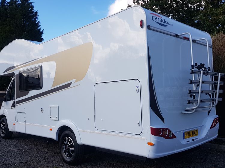 now sold thanks!!!!!!carado mobil a464 motorhome 6 berth 6 belts 3500kg fixed bed/garage solar panel sat nav sat dish only 10800 miles 2017