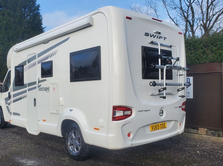 now sold thanks!!!!!!!SWIFT ESCAPE 685 motorhome 6 berth 5 belts u shape lounge drop down bed 69 reg excellent condition px and finance 12 months warranty