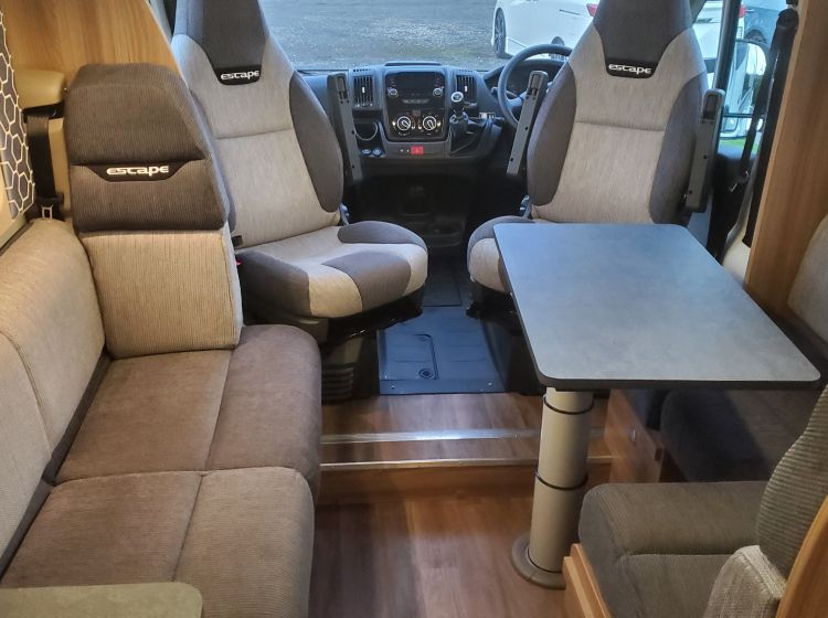 now sold thanks!!!!!!!SWIFT ESCAPE 685 motorhome 6 berth 5 belts u shape lounge drop down bed 69 reg excellent condition px and finance 12 months warranty