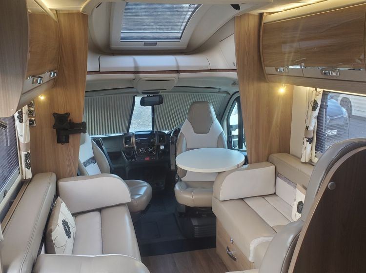 now sold thanks!!!!!!!!!SWIFT KON-TIKI 679 MOTORHOME black edition automatic 4 berth 4 BELTS rear fixed transverse double bed tag axle garage 2017 px and finance possible- 12 months warranty